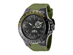 Invicta Aviator 50mm Black Dial Silicone Band Quartz Watch