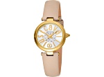 Just Cavalli Women's Modena White Dial, Beige Leather Strap Watch