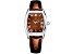 Christian Van Sant Women's Gemma Brown Dial, Brown Leather Strap Watch