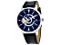 Seapro Men's Elliptic Blue Dial, Black Leather Strap Watch
