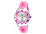 Invicta Angel 38mm Silver Tone Dial Pink Silicone Quartz Watch