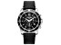 Roamer Men's Nautic Chrono 100 43mm Quartz Black Dial Black Leather Strap Watch