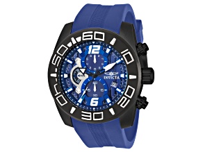 Invicta Pro Diver 50mm Blue Dial Silicone Band Quartz Watch