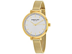 Kenneth Cole Women's Classic Yellow Stainless Steel Mesh Band Watch