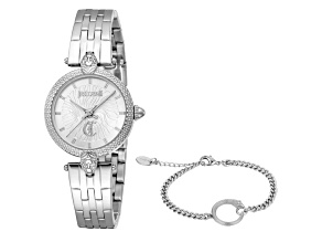 Just Cavalli Mini Attraente 28mm Stainless Steel Quartz Watch with Bracelet Set