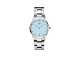 Daniel Wellington Women's Iconic 32mm Quartz Stainless Steel Watch, Light Blue Dial