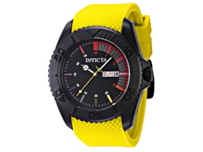 Invicta Pro Diver 44mm Yellow Silicone Quartz Watch