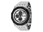 Invicta Akula 48mm White Dial Black Bezel Stainless Steel Bracelet Quartz Watch