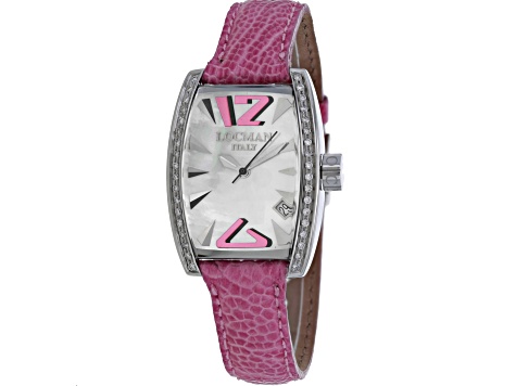 Locman Women's Panorama Pink Leather Strap Watch