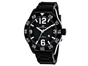 Oceanaut Men's Aqua One Black Dial, Black Silicone Watch