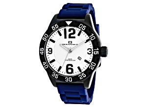 Oceanaut Men's Aqua One White Dial, Blue Silicone Watch
