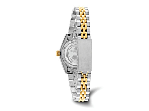 Ladies Charles Hubert IP-plated Two-tone 26mm Black Dial Watch