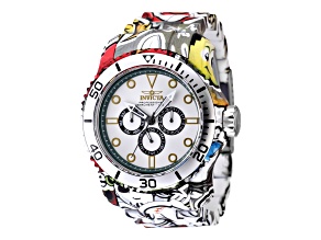 Invicta Pro Diver 48.8mm Gray Dial Multi-color Stainless Steel Chronograph Quartz Watch