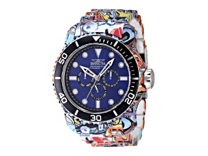 Invicta Pro Diver 48.8mm Blue Dial Multi-color Stainless Steel Chronograph Quartz Watch