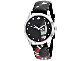 Gucci Women's G-Timeless Black Dial, Multi-color Leather Strap Watch