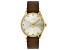 Gucci Women's G-Timeless White Dial, Brown Leather Strap Watch