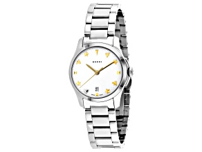 Gucci Women's G-Timeless White Dial, Stainless Steel Watch