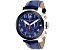 Christian Van Sant Men's Grand Python Blue Dial, Blue Leather Strap Watch