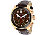 Christian Van Sant Men's Grand Python Brown Dial, Brown Leather Strap Watch