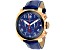 Christian Van Sant Men's Grand Python Blue Dial, Blue Leather Strap Watch