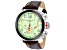 Christian Van Sant Men's Grand Python  (Glow-in-the-dark)White Dial, Brown Leather Strap Watch