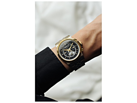 Thomas Earnshaw Men's Hansom 44mm Quartz Watch, Two Tone Gold