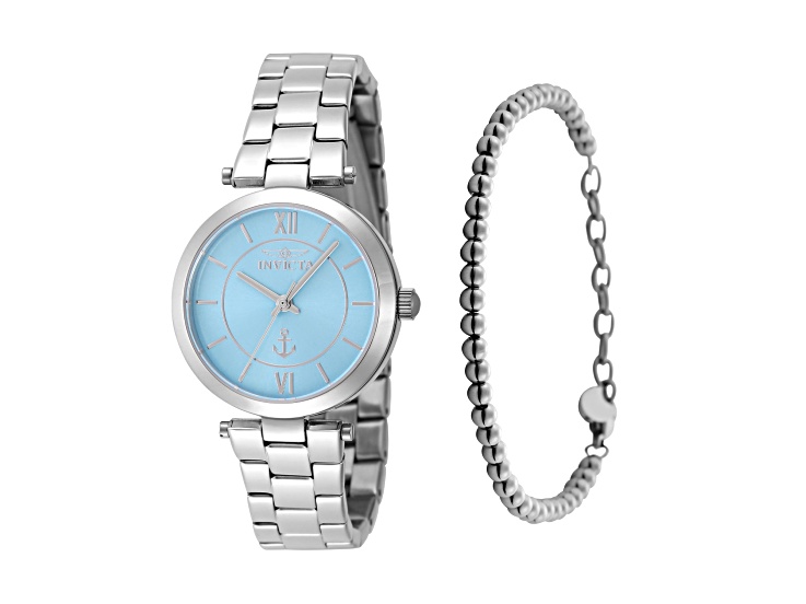 Invicta OCEAN VOYAGE 32mm Tiffany Blue Dial Stainless Steel Band
