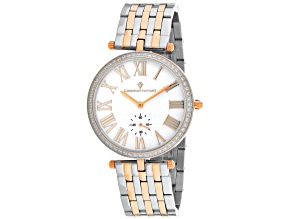 Christian Van Sant Women's Hush White Dial, Two tone Stainless Steel Watch
