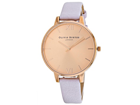 Olivia Burton Women's Sunray Rose Dial Light Purple Leather Strap Watch