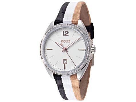 Hugo Boss Women's Felina 30.2mm Quartz Watch with Fabric Strap