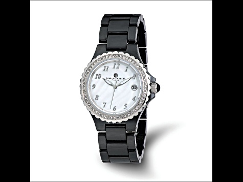 Ladies Charles Hubert Black Ceramic 38mm Watch