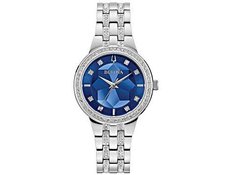 Bulova Women's Phantom Blue Dial, Stainless Steel Watch