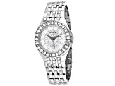 Bulova Women's Phantom White Dial, Stainless Steel Watch