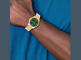 Charles Hubert Two-Tone Stainless Steel Green Dial Watch