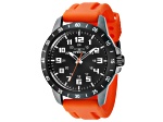 Invicta Men's Pro Diver 45mm Black Dial Orange Silicone Strap Quartz Watch