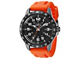 Invicta Men's Pro Diver 45mm Black Dial Orange Silicone Strap Quartz Watch