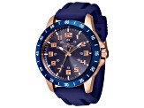 Invicta Men's Pro Diver 45mm Blue Dial Rose Accents Blue Silicone Strap Quartz Watch