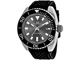 Oceanaut Men's Submersion Gray Dial, Black Bezel, Black Rubber Strap Watch