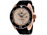 Oceanaut Men's Submersion Rose Dial, Rose Bezel, Black Rubber Strap Watch