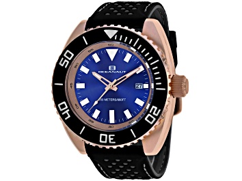 Picture of Oceanaut Men's Submersion Blue Dial, Rose Bezel, Black Rubber Strap Watch