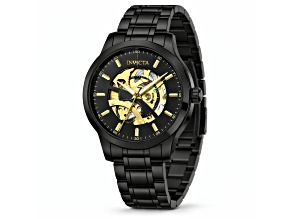 Invicta Men's Objet D Art 43mm Black Dial Stainless Steel Bracelet Automatic Watch