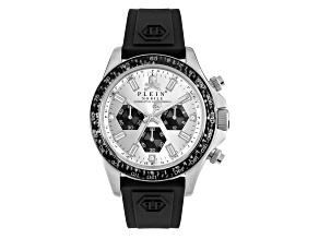 Nobile Racing Watch 43MM Stainless Steel Case Silver Tone Sandblast Dial Silicone Strap