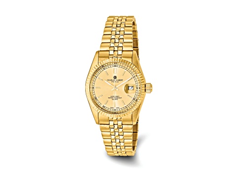 Mens Charles Hubert IP-plated Gold-tone Dial Watch
