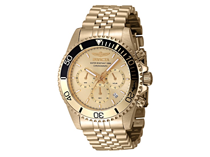 Invicta Pro Diver 43mm Black and Yellow Bezel Quartz Watch