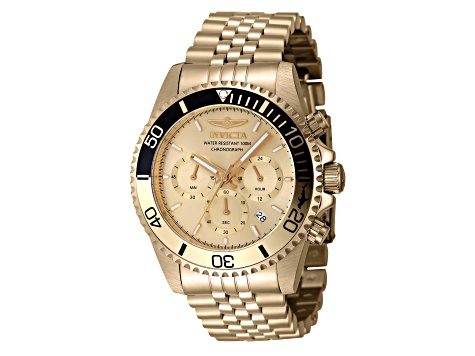 Invicta Pro Diver 43mm Black and Yellow Bezel Quartz Watch