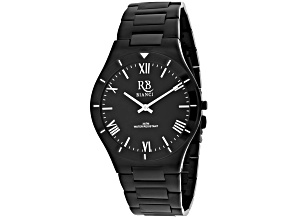 Roberto Bianci Men's Eterno Black Dial, Black Stainless Steel Watch