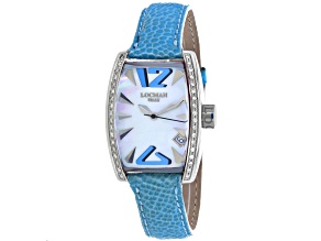 Locman Women's Panorama Blue Leather Strap Watch