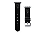 Gametime NHL Vegas Golden Knights Black Leather Apple Watch Band (42/44mm M/L). Watch not included.