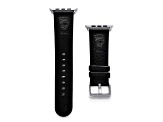 Gametime NHL Florida Panthers Black Leather Apple Watch Band (42/44mm M/L). Watch not included.