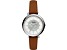 Fossil Women's Jacqueline Gray Dial, Brown Leather Strap Watch